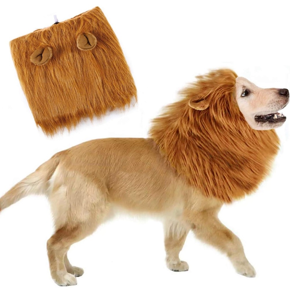 Lion Mane Dog Costume - Brown